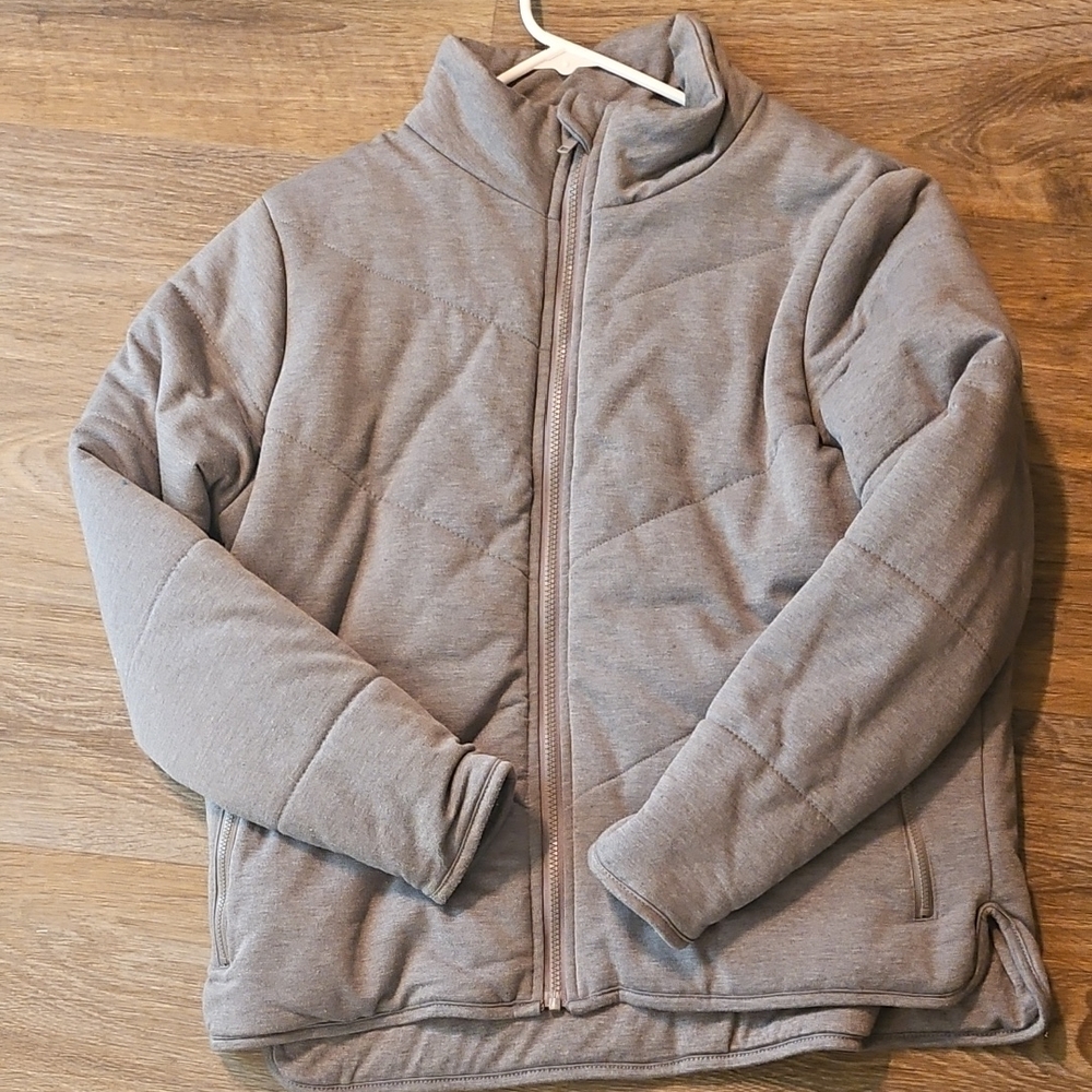 Gray Quilted Jacket